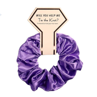 Luxury Silk Satin Hair Scrunchies Hair Ties women - www.Shopthatapp.com