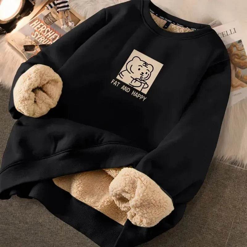 Autumn Winter Fleece-lined thick sweatshirt Pullover top for men - www.Shopthatapp.com