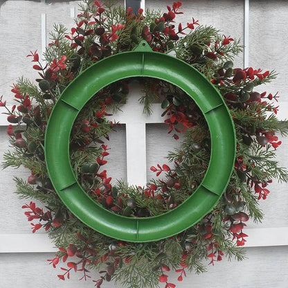 Artifical Cherry Pattern Wreaths Christmas Wreath Red Door Wreath Wall Hanging Garland Ornaments Rattan Circle Wall Decoration - www.Shopthatapp.com