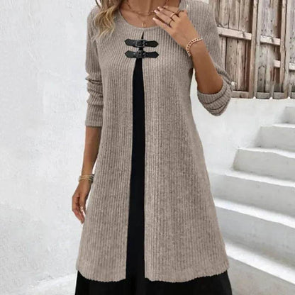 Winter Cashmere  Slim Fit Midi Flared Sweater Dress - www.Shopthatapp.com