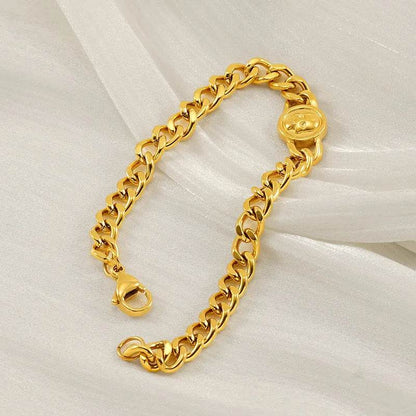 Fashion Stainless Steel Cuban Link Chain Bracelet Numbers - www.Shopthatapp.com