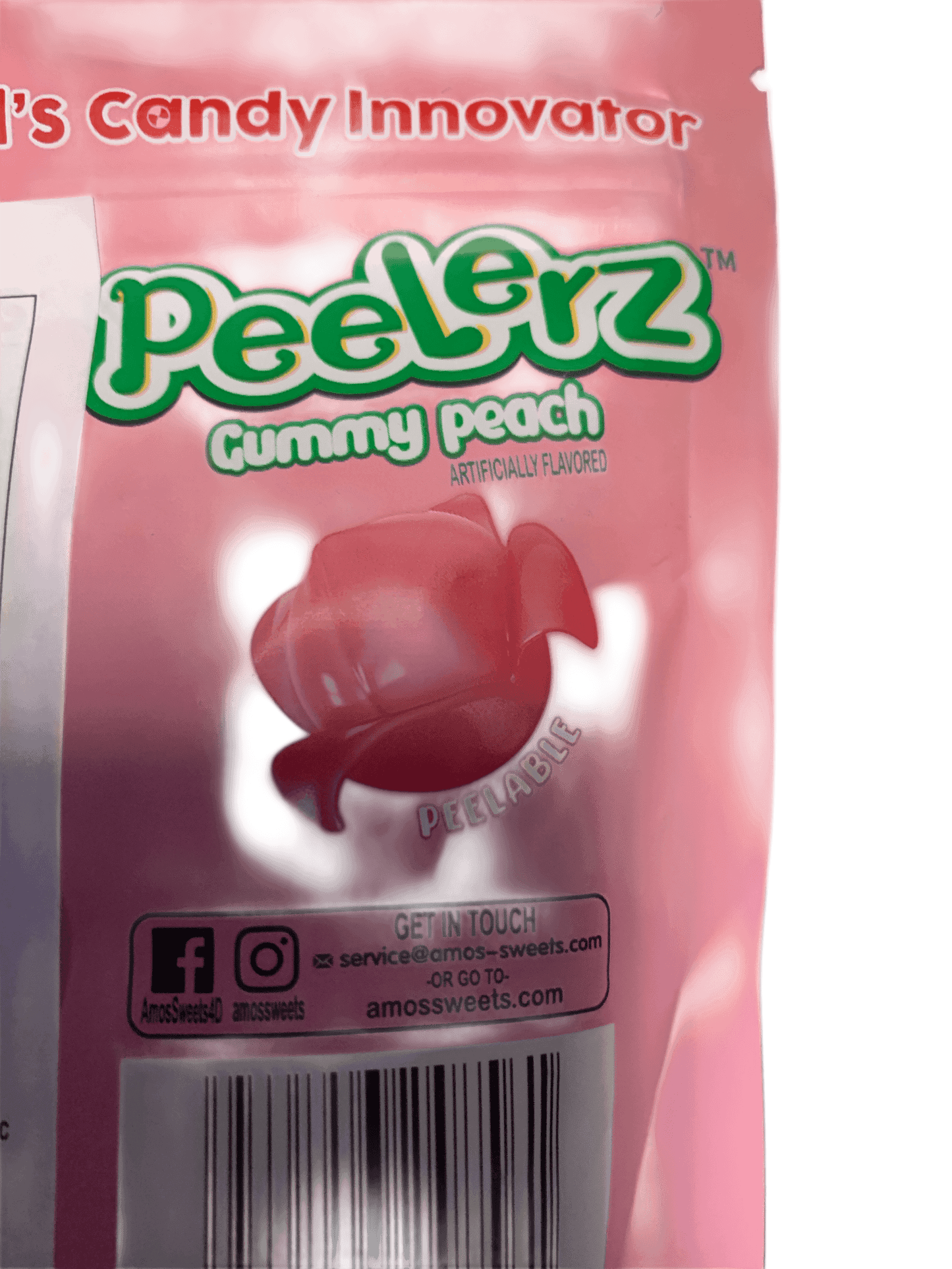 Amos Peelerz Gummy Peach 85G - U.S Edition - www.Shopthatapp.com