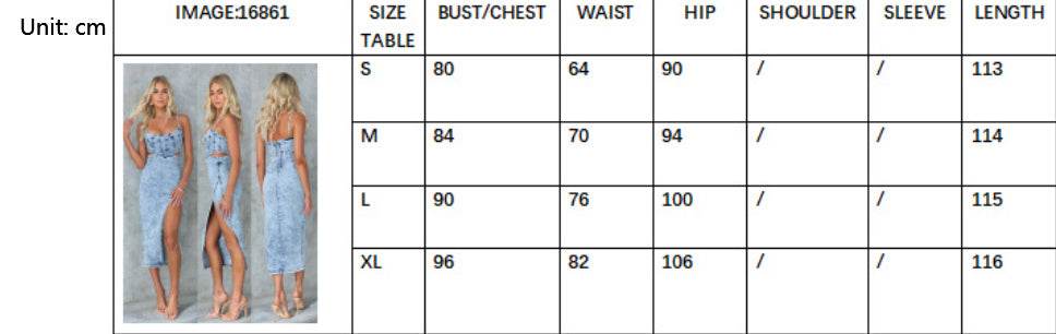 Women's Fashion Personalized Sleeveless Sling Denim Split Midi fitted Dress - www.Shopthatapp.com