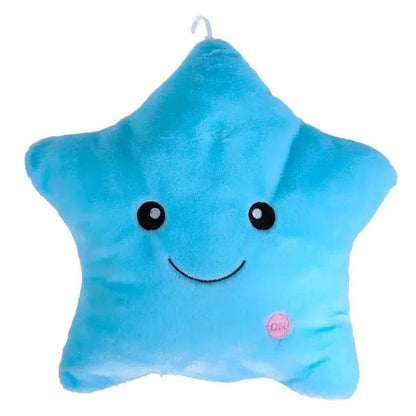 Unique Luminous Pillow Vivid Star Design LED Light Colorful Cushion Stars Plush Pillow Toys Gift For Kids Children Girl - www.Shopthatapp.com