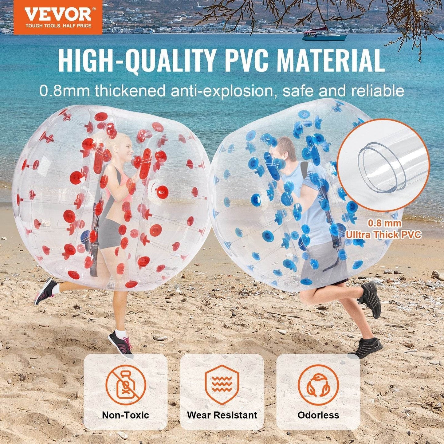 VEVOR Inflatable Bumper Balls Outdoor Play Inflatable Bouncer - www.Shopthatapp.com