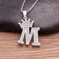 Letter Pendant with Chain - Silver