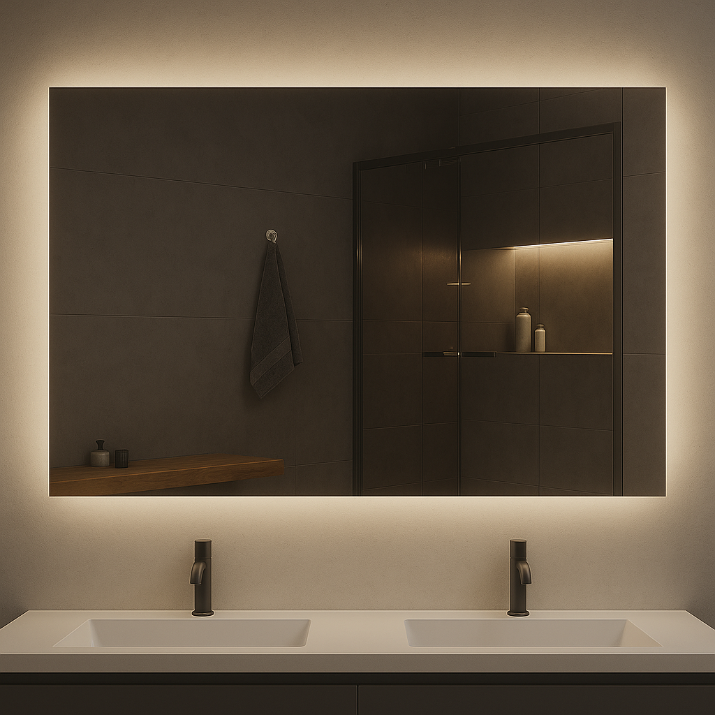 NEBULA PureGlow Backlit LED Vanity Mirror – Anti-Fog | 24–60" - www.Shopthatapp.com