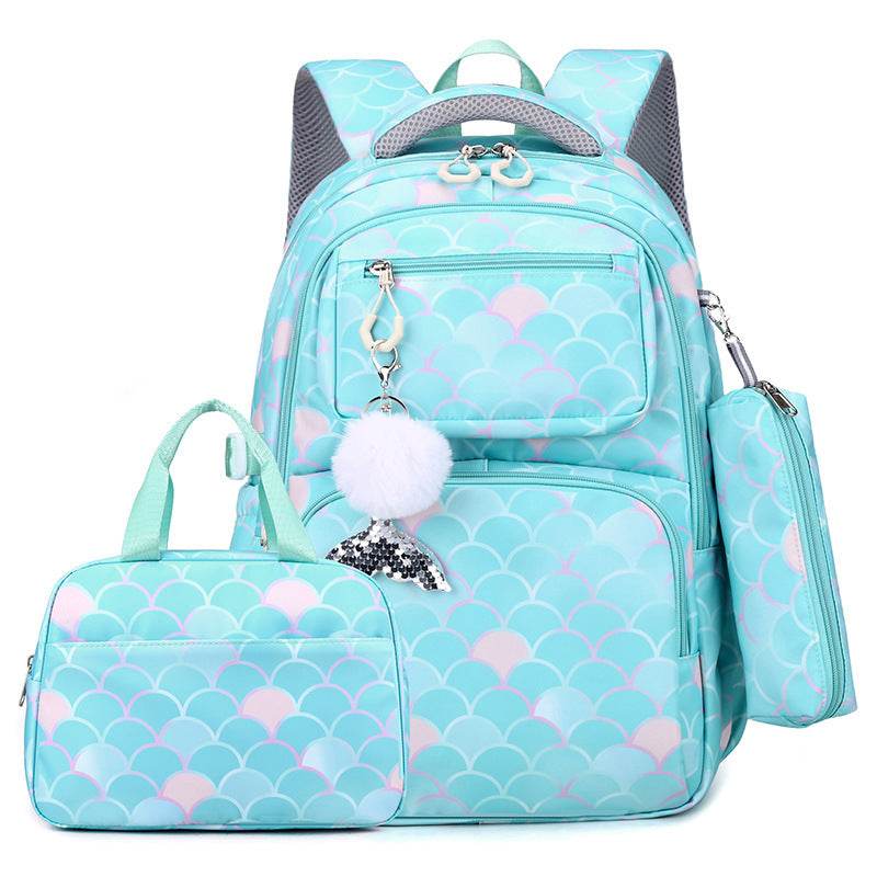 3 in 1 set Primary School Girls Backpack Lunch Bag and Pencil Pouch - www.Shopthatapp.com