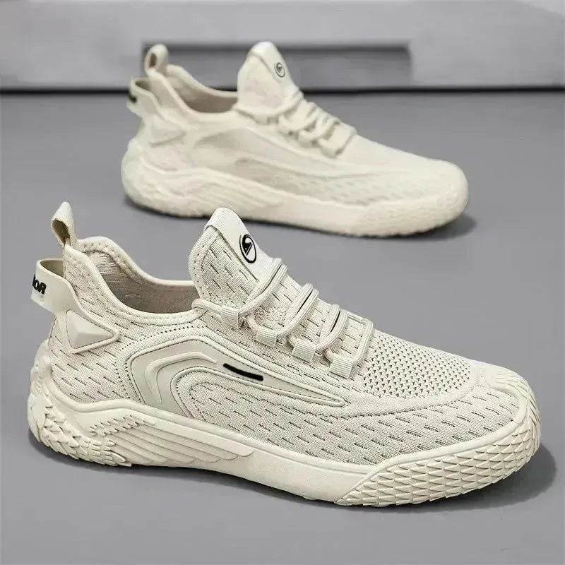 Breathable Flying Mesh Sports Shoes Casual Lightweight Lace-up Sneakers For Men - www.Shopthatapp.com