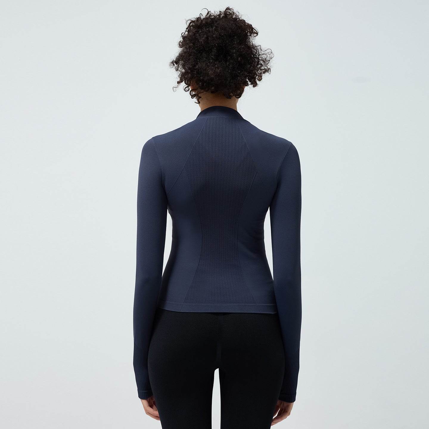 Long Sleeve Workout top for women Slim fit Athletics Sport Zip up Gym top - www.Shopthatapp.com
