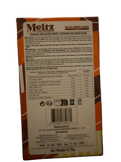 Meltz Dubai Chocolate Salted Caramel Knafeh Flavour 75G - Dubai Edition - www.Shopthatapp.com