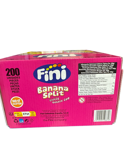 Fini Banana Split Bubble Gum 200 Individually Wrapped Pieces - U.K Edition - www.Shopthatapp.com