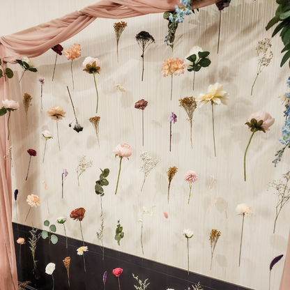 Location de toile de fond florale flottante