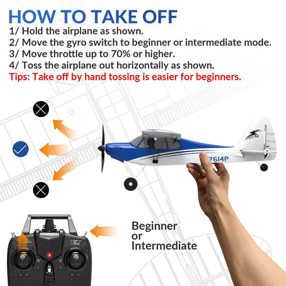 VolantexRC Sport Cub 500mm 4-Channel RC Trainer Airplane with Gyro, Easy Fly - www.Shopthatapp.com