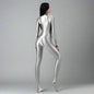 AMORESY Spandex Nylon Full Bodysuit Zentai with Cleavage Zipper Shinny Cosplay Jumpsuit - www.Shopthatapp.com