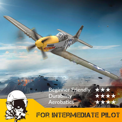 P51D RC Airplane, 4-Channel Brushless Motor, XPilot Stabilizer, 2.4GHz Remote - www.Shopthatapp.com