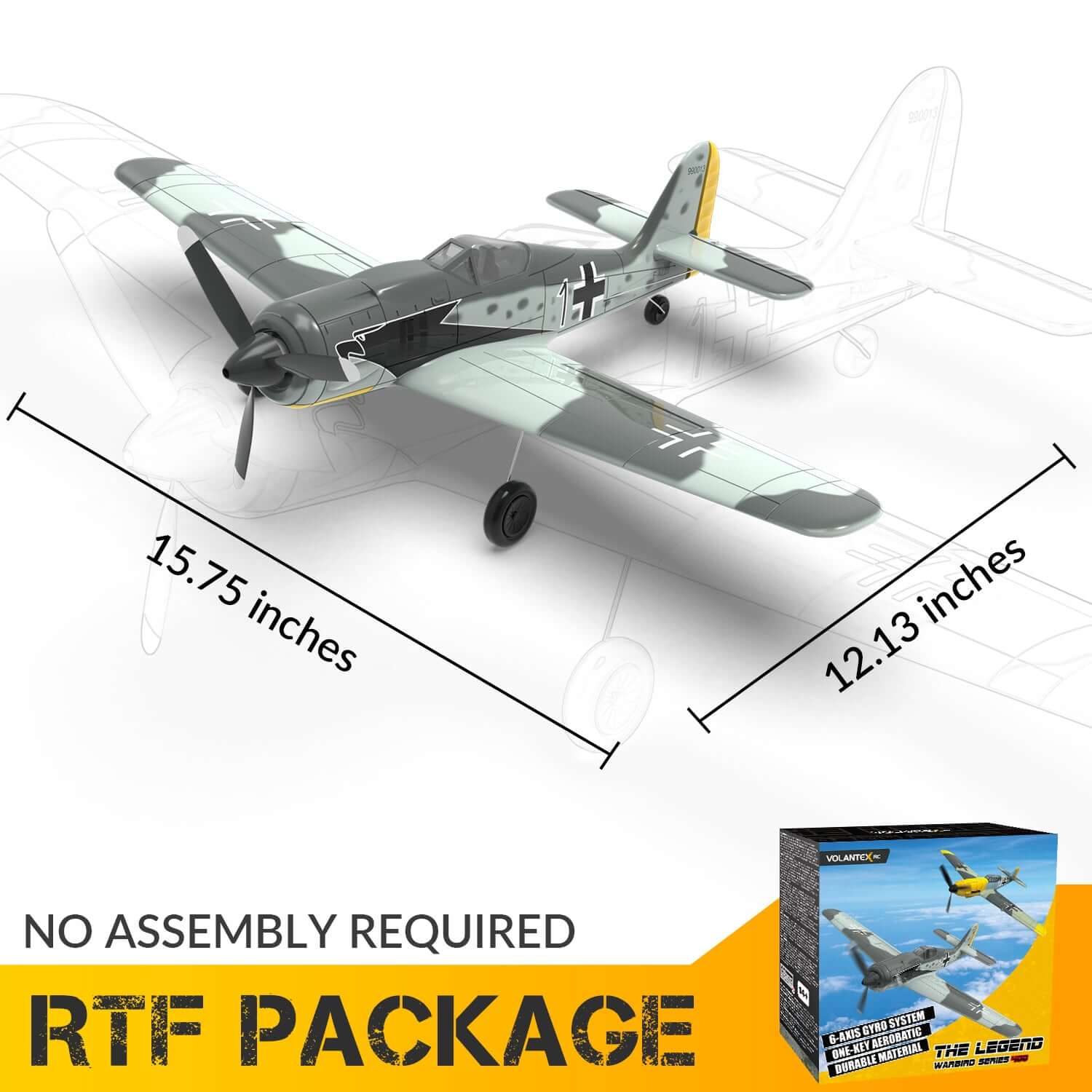 Volantex RC 2.4GHz German Warplane with Gyro Stabilization & One-Key Aerobatics - www.Shopthatapp.com