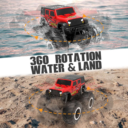 Monster Truck RC amphibie tout-terrain étanche pour enfants 