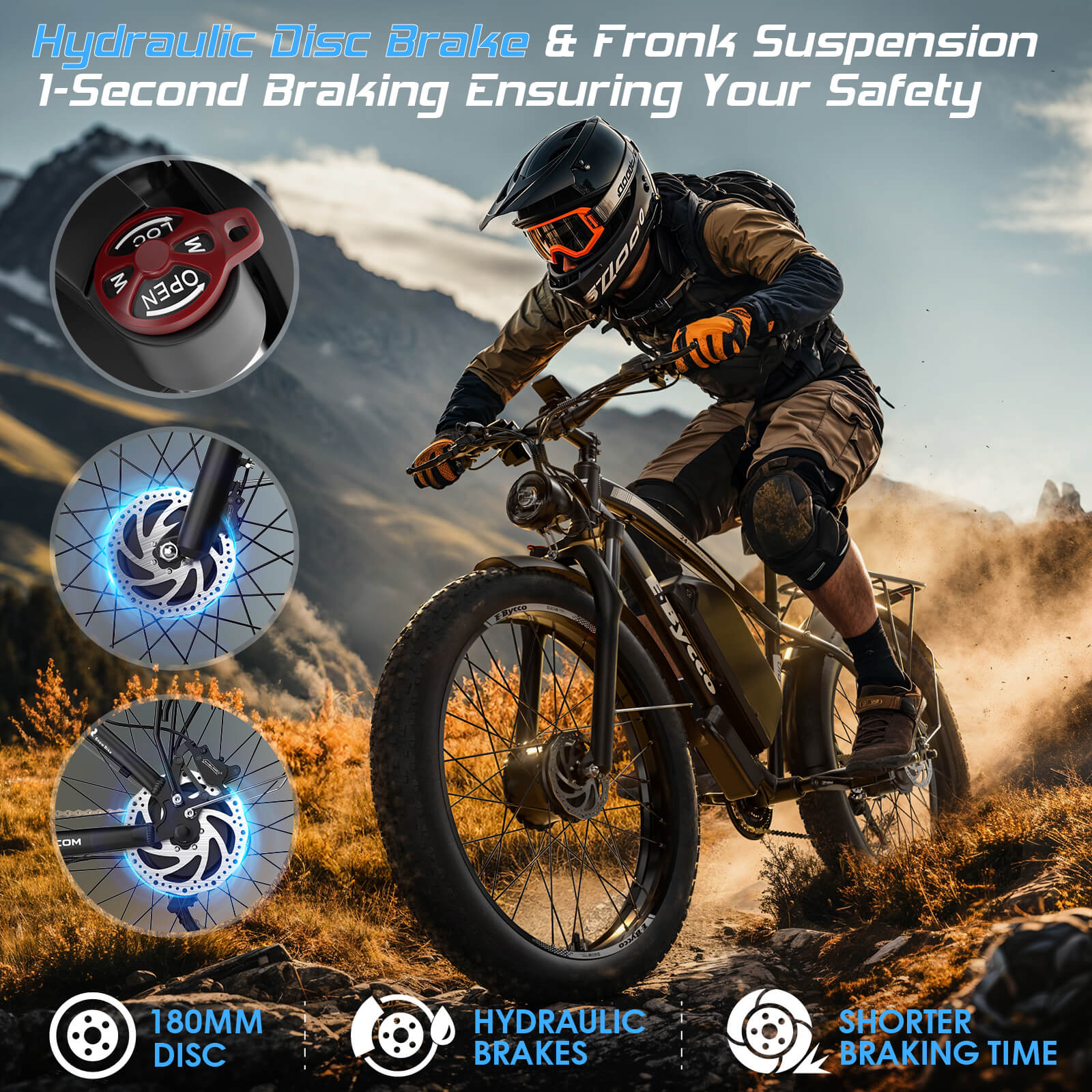 E·BYCCO 24'' EB10 Peak 5000W 52V 32Ah Dual Motors Electric Bike for Women and Men - www.Shopthatapp.com