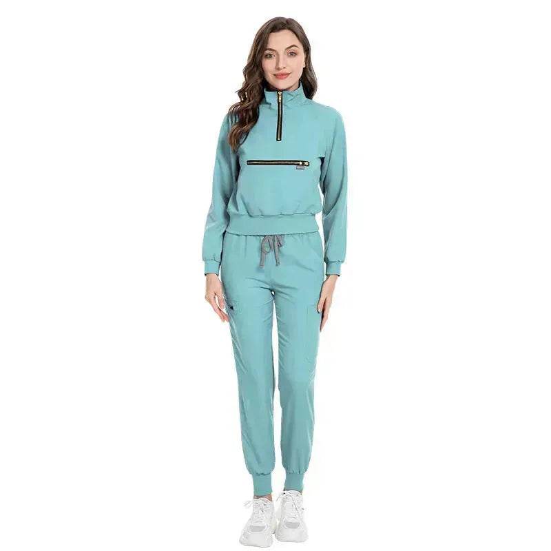 Leisure Jogging Surgical Gown Split Hospital Surgical Gown Stretch Nurse Suit - www.Shopthatapp.com