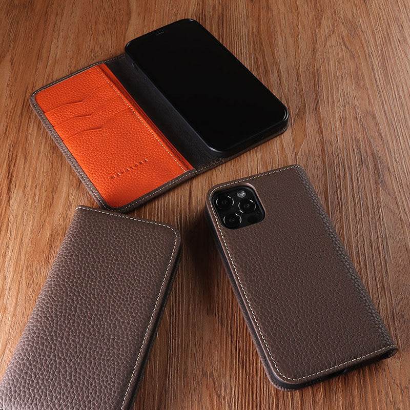 Applicable Leather Case Drop-resistant Flip Cover - www.Shopthatapp.com