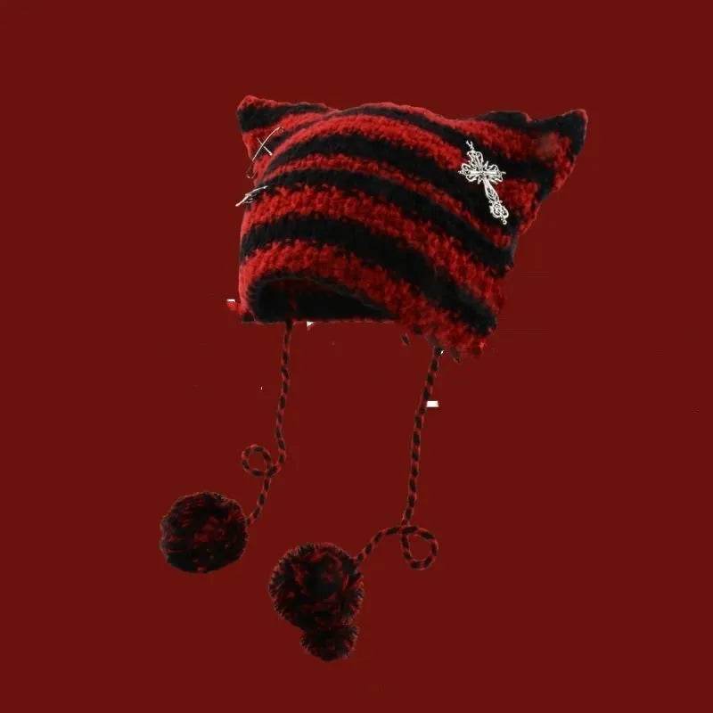 Breathable Windproof Cute Thermal Head Cover Woolen Cap beanies - www.Shopthatapp.com