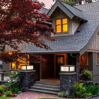 Solar Wall Light With Dimmable LEDs Landscape Pathway Light - www.Shopthatapp.com