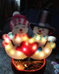 Christmas Scene Decoration With LED Lights Christmas Snowman Ornaments - www.Shopthatapp.com