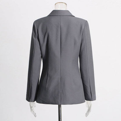 V-neck Lace-up Single-breasted Design Blazer For Women - www.Shopthatapp.com