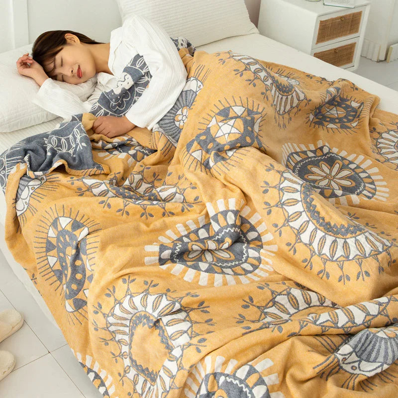 Cotton Four-layer Gauze Towel Blanket Air Conditioning Blanket Thin Duvet - www.Shopthatapp.com