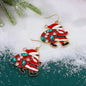 Personalized Cute Santa Claus Earrings With Colorful Rhinestones Ins Fashion Christmas Earrings For Women Jewelry - www.Shopthatapp.com