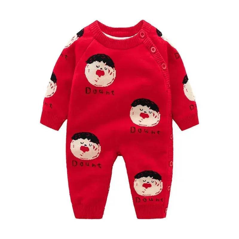 Newborn Baby Clothes Baby Crawling Clothes Thickening Out Baby Harness Christmas Baby Romper Baby Cotton Sleepwear - www.Shopthatapp.com