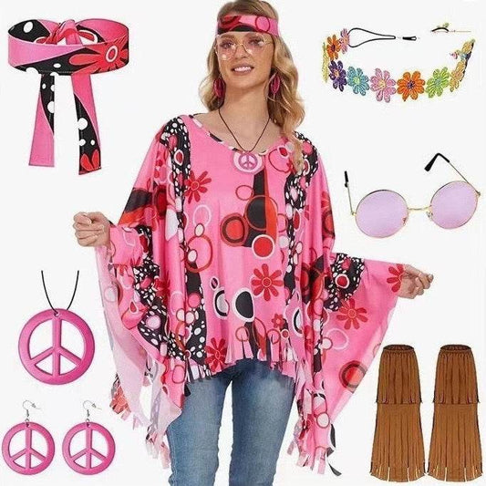 Tie Dye Cloak Costume Halloween Party Clothing Suit - www.Shopthatapp.com