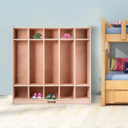Preschool Cubby Lockers 5-Section Plywood Birch Coat Locker 15MM Thickness Kids Locker For Home 48.4 Inch High Durable Classroom Lockers For Toddlers And Kids Commercial Or Personal Use - www.Shopthatapp.com