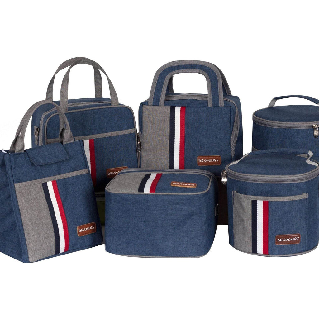 Women Fashion Thermal Insulated Denim Work Lunch Bag - www.Shopthatapp.com