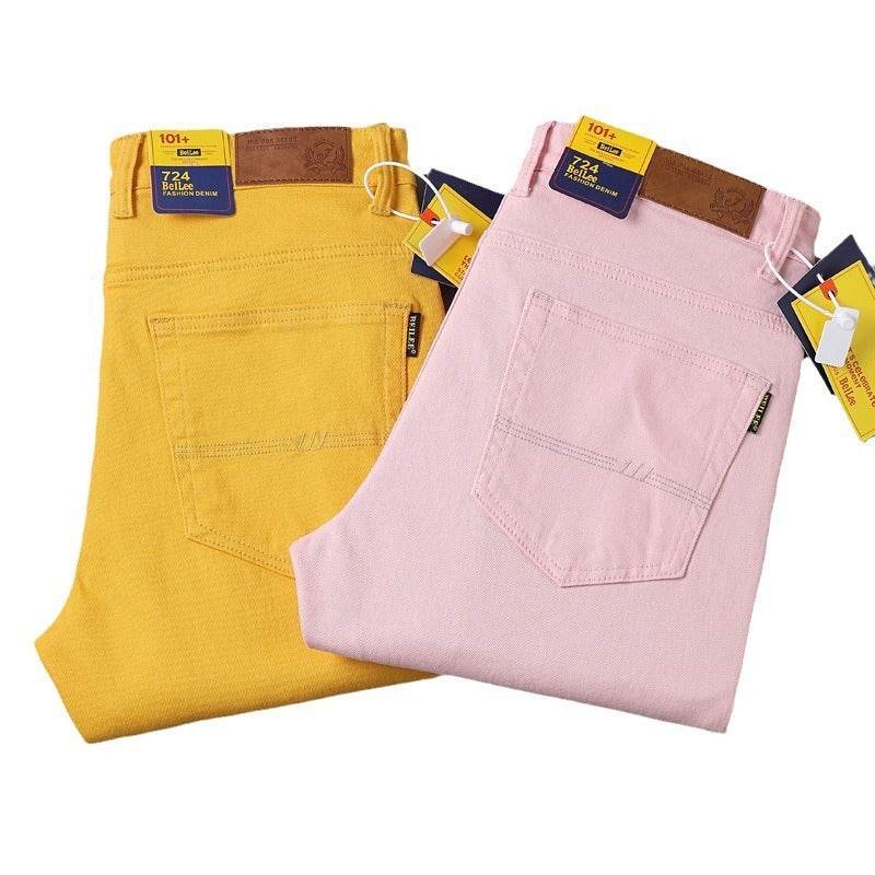 Men Fashion Brands Stretch Slim Fit Skinny Denim Pants jeans Trouser - www.Shopthatapp.com