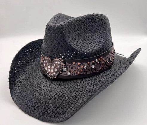 Summer Outdoor Ethnic Style Felt and Straw Cowboy Hat - www.Shopthatapp.com