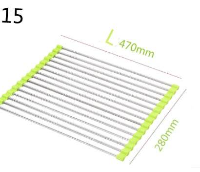 Folding Kitchen Drain Sink Rack Stainless Steel sink caddies - www.Shopthatapp.com