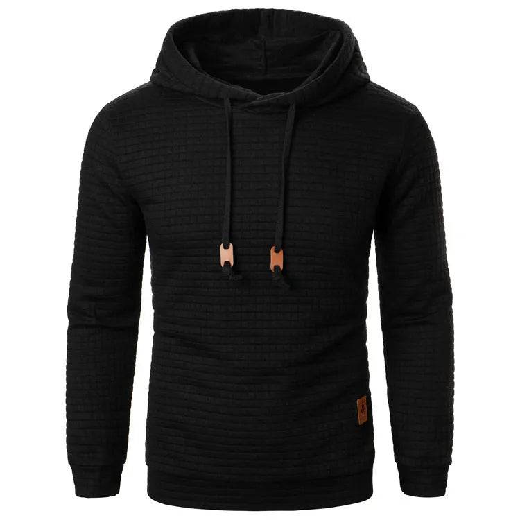 Men's Jacquard Sweatshirt Long-sleeved Hoodie Warm Color  Sports Pullover Top - www.Shopthatapp.com