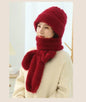 Women's Fleece-lined Scarf And Hat Winter Warm Knitted Hat Scarf - www.Shopthatapp.com
