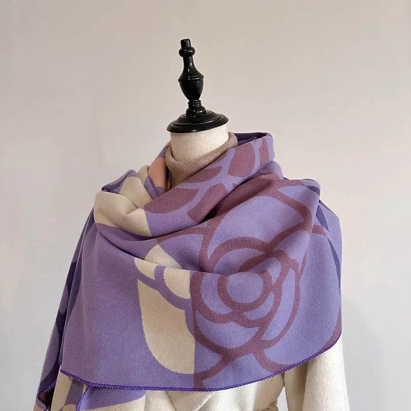 Winter Scarf Women – Soft Imitation Cashmere Warm Knitted Shawl - www.Shopthatapp.com