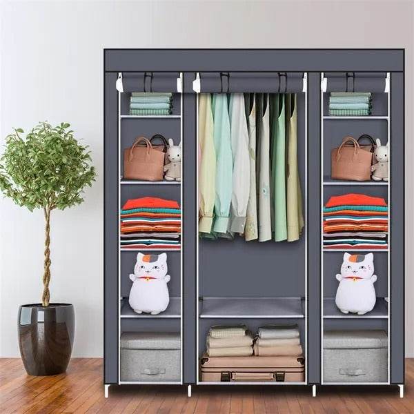69 Portable Clothes Closet Wardrobe Storage Organizer With Non - www.Shopthatapp.com