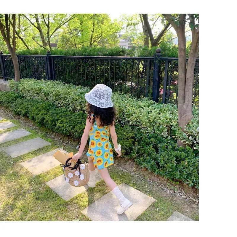 Casual Summer Floral cotton dress for baby girl - www.Shopthatapp.com