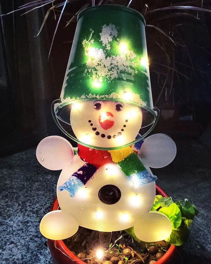 Christmas Scene Decoration With LED Lights Christmas Snowman Ornaments - www.Shopthatapp.com