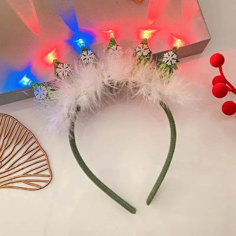 Christmas With Light Headband Snowflake Women's - www.Shopthatapp.com