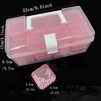 32-grid Transparent Plastic Storage Box Large Capacity Portable - www.Shopthatapp.com