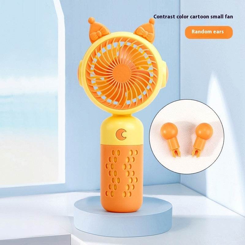 Small Handheld Fan Desktop Cartoon Mini Electric Usb Student Portable Gift - www.Shopthatapp.com