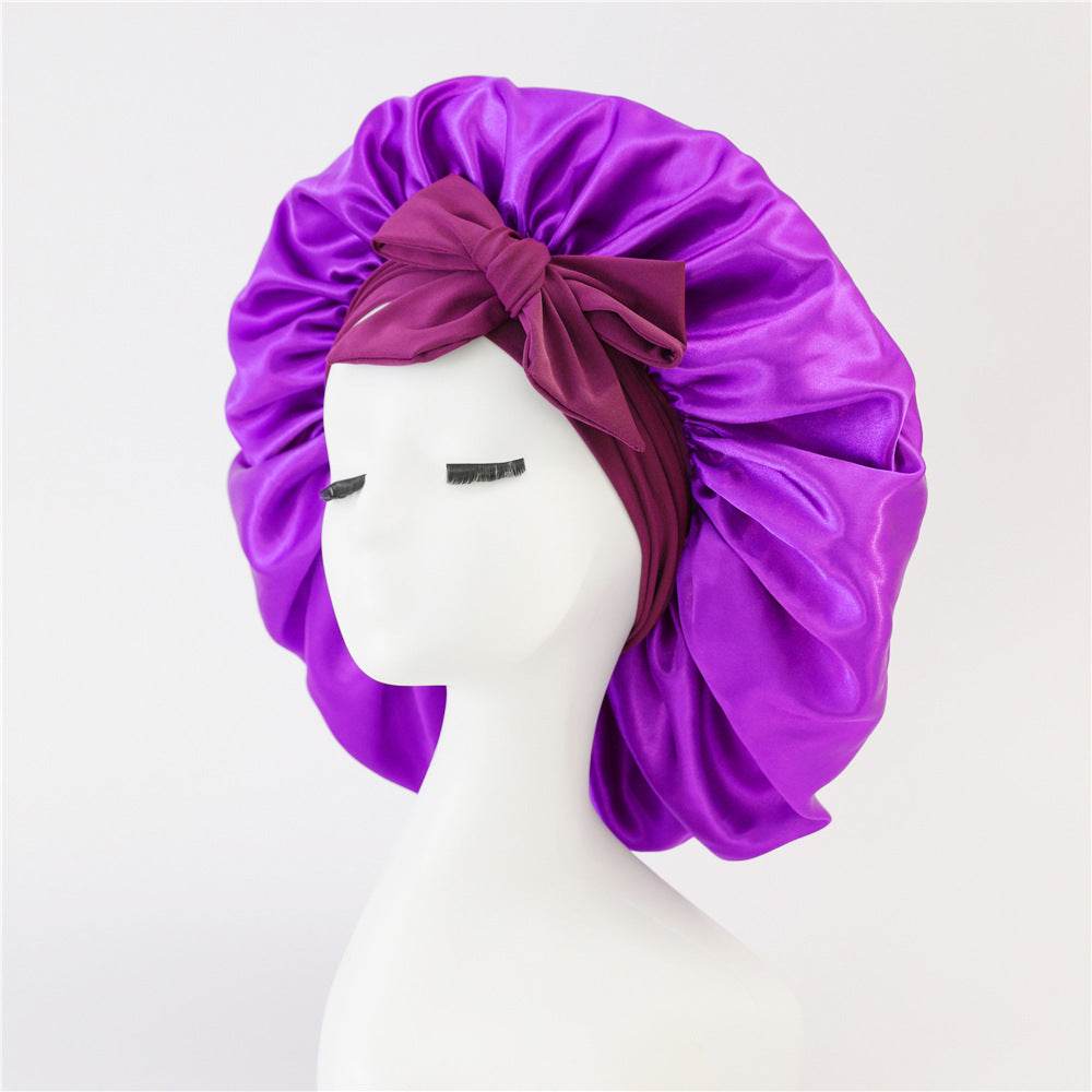 Silk Hair Bonnet For Sleeping Satin bonnet for curly hair - www.Shopthatapp.com