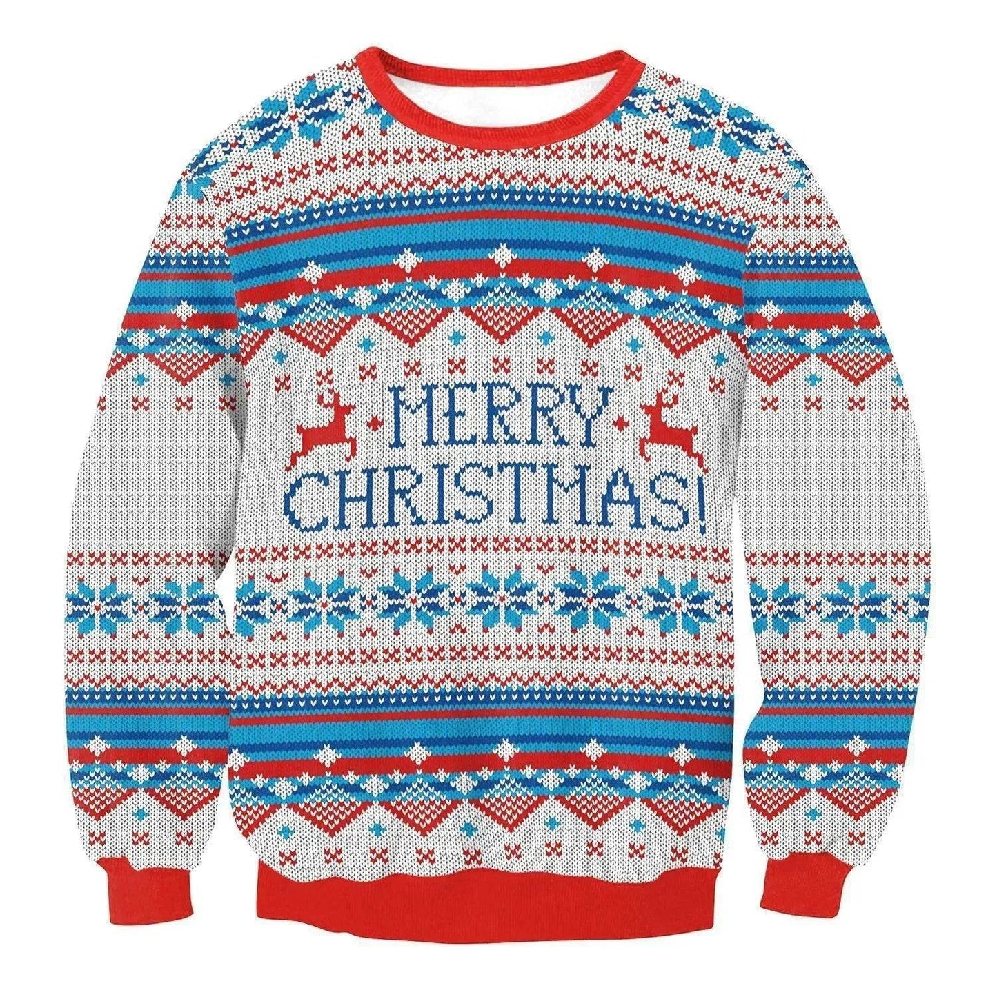 Autumn Winter Fashion Ugly Christmas Sweater Santa Elf Funny Pullover Womens Mens Print Sweaters Tops Clothing - www.Shopthatapp.com