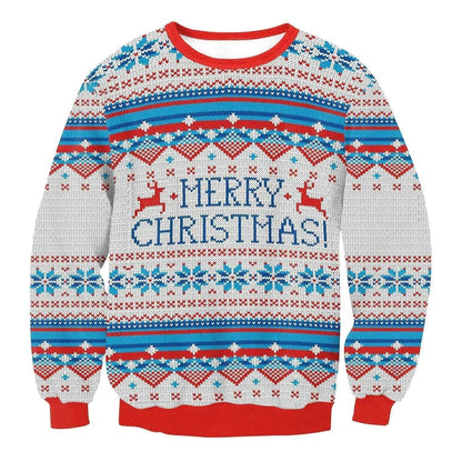 Autumn Winter Fashion Ugly Christmas Sweater Santa Elf Funny Pullover Womens Mens Print Sweaters Tops Clothing - www.Shopthatapp.com